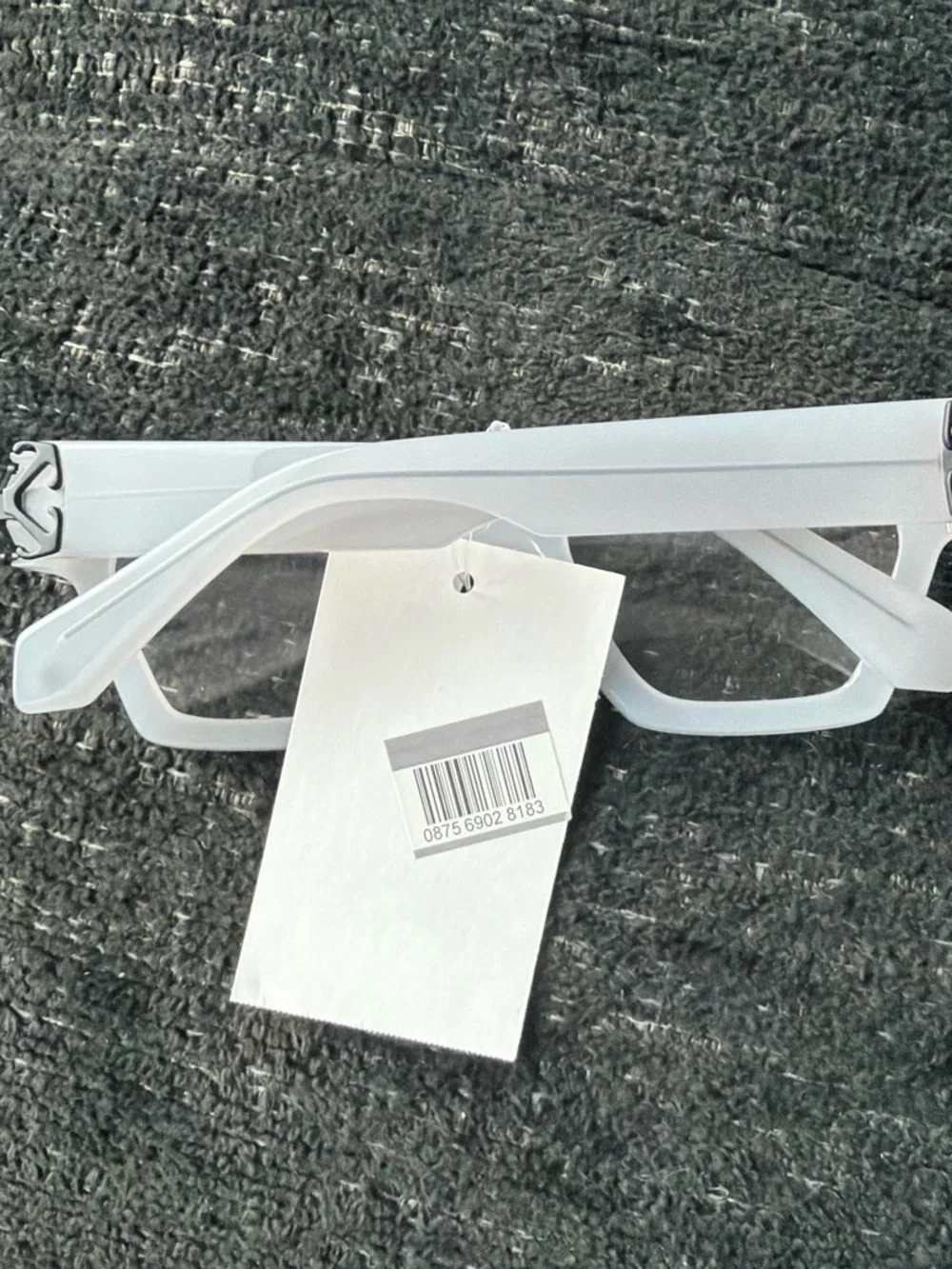 Off-White Translucent White Geometric Sunglasses